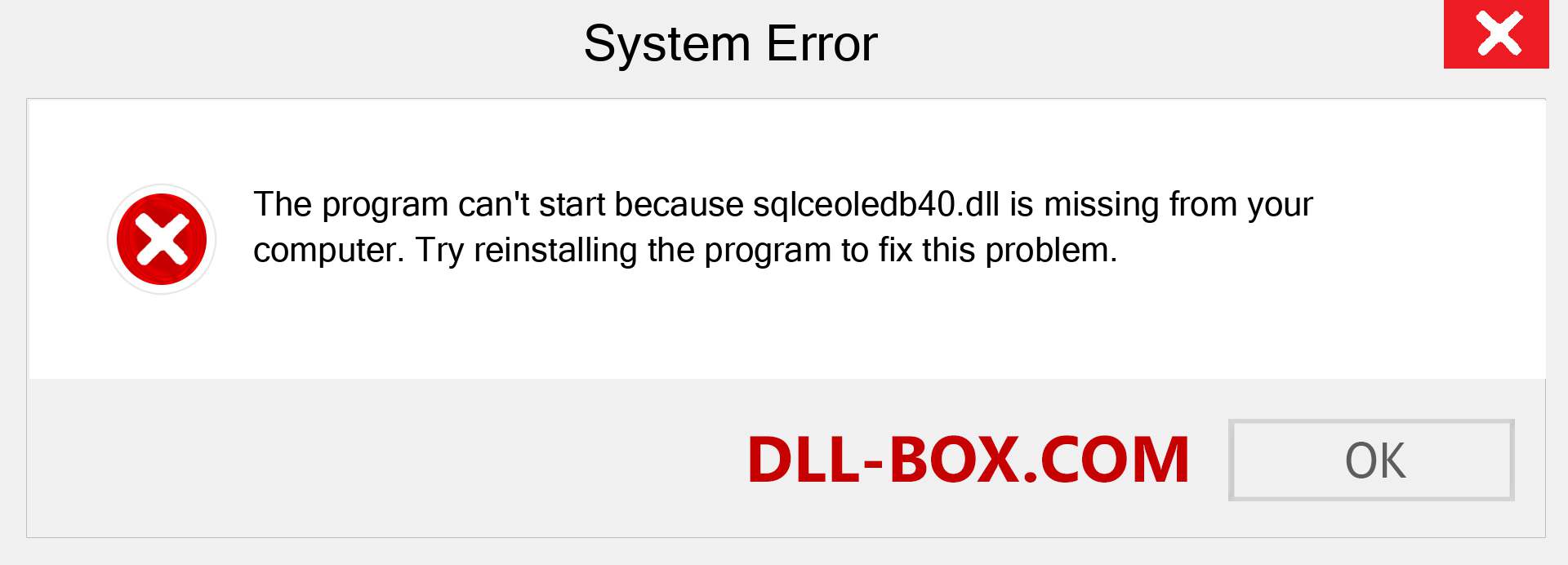  sqlceoledb40.dll file is missing?. Download for Windows 7, 8, 10 - Fix  sqlceoledb40 dll Missing Error on Windows, photos, images