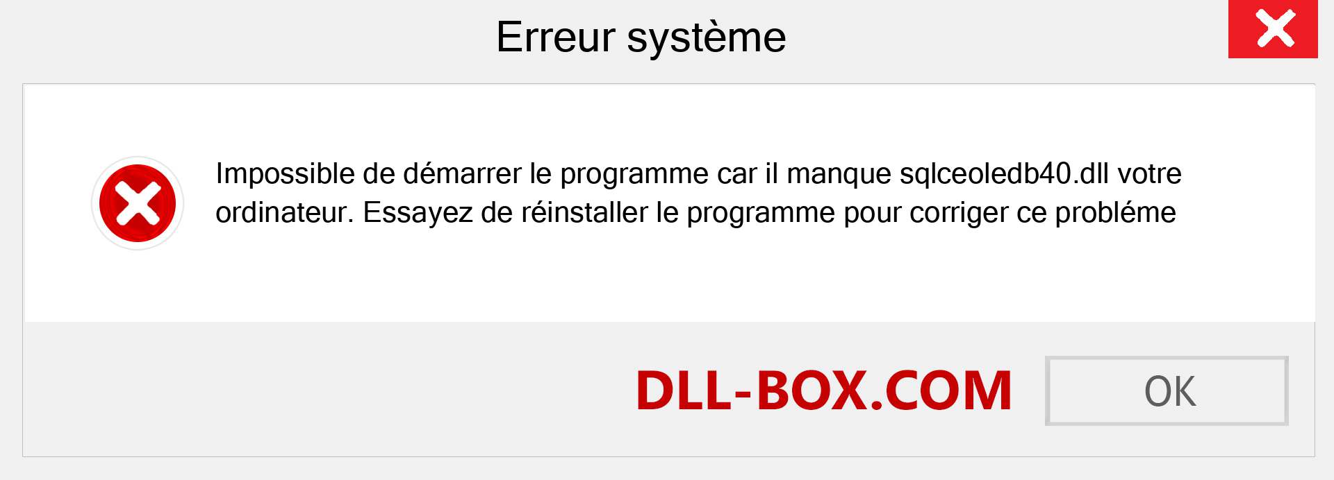 Le fichier sqlceoledb40.dll est manquant ?. Télécharger pour Windows 7, 8, 10 - Correction de l'erreur manquante sqlceoledb40 dll sur Windows, photos, images